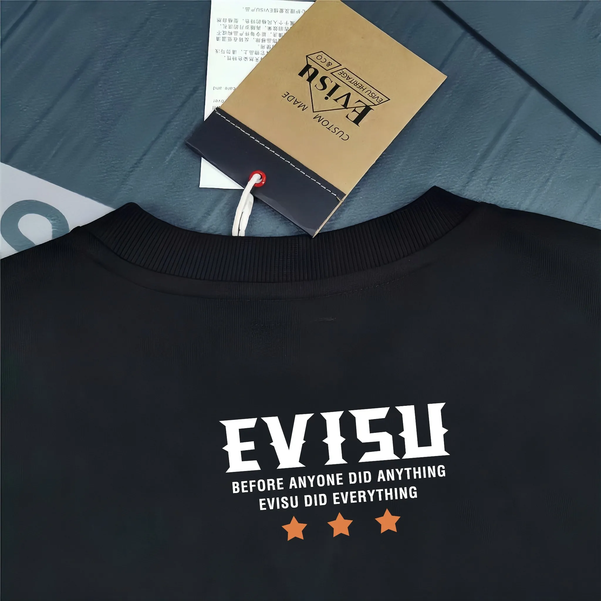 Evisu 2025New Arrival T ⚠ Quality⚠ Same Style T 。 ，Black S-XXL，White S-XXL，Gray M-XXL，Red S-XXL， Red M-XXL